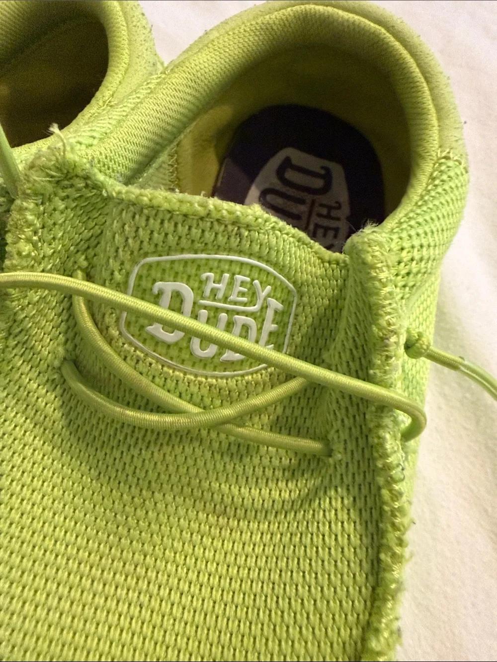 Hey Dude Men’s Casual Slip-Ons in Lime Green
